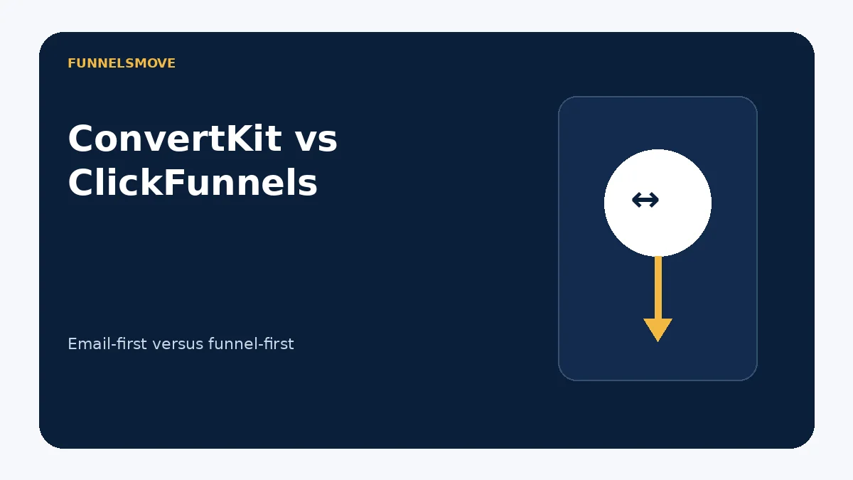 ConvertKit vs ClickFunnels: Email-First vs Funnel-First editorial illustration