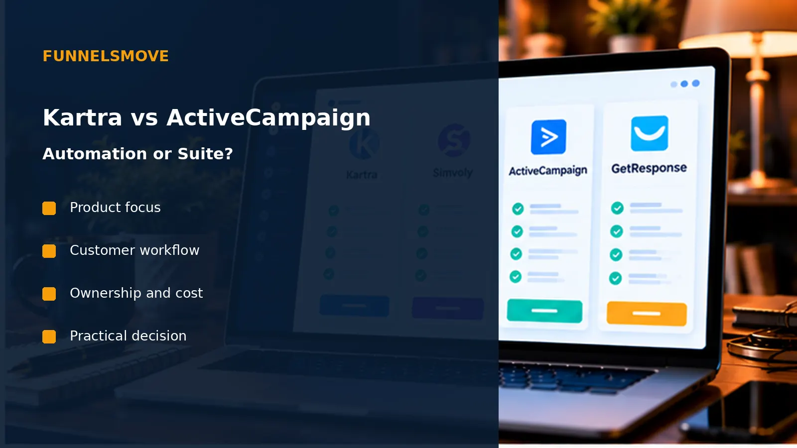 Kartra vs ActiveCampaign: Automation or Suite? editorial illustration