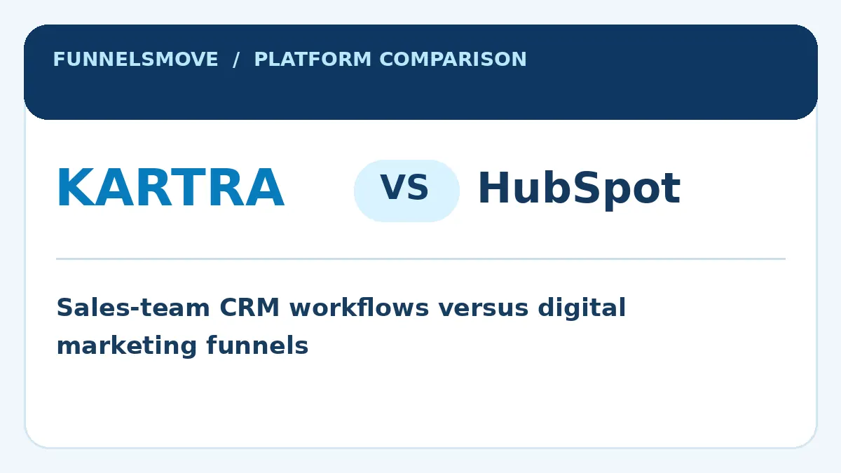 Kartra and HubSpot comparison overview graphic