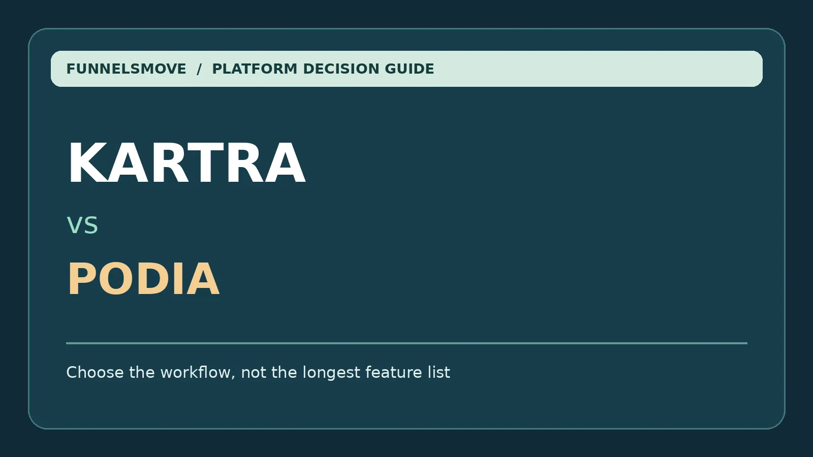 Editorial graphic comparing Kartra and Podia