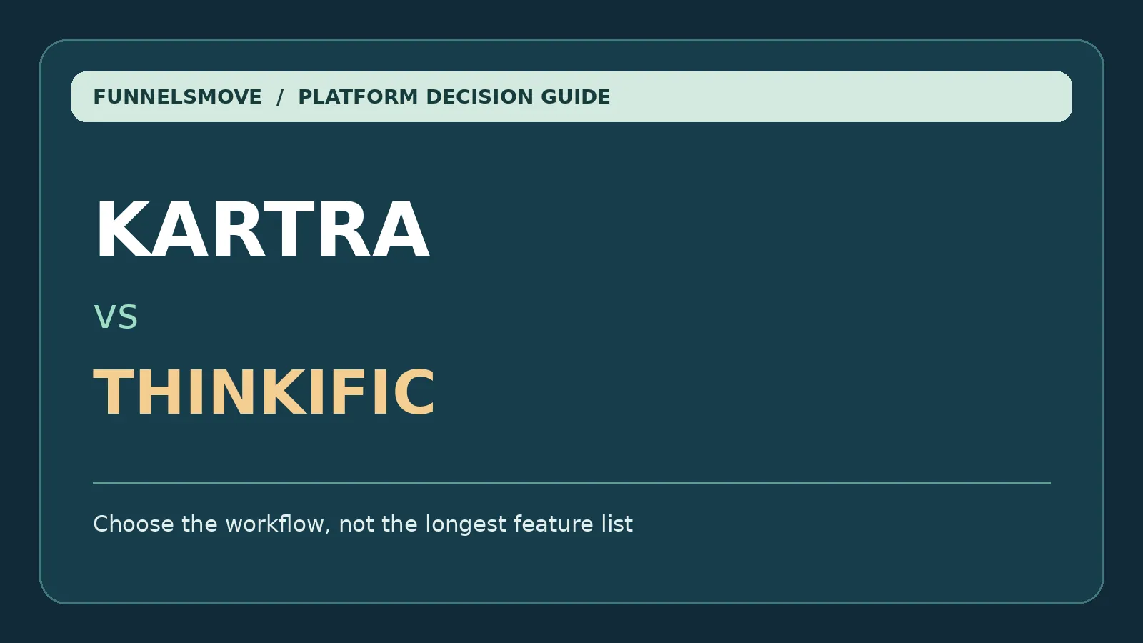 Editorial graphic comparing Kartra and Thinkific