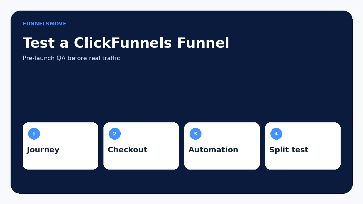 How to Test a ClickFunnels Funnel Before Launch visual overview